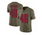 Youth Nike Atlanta Falcons #40 Derrick Coleman Limited Olive 2017 Salute to Service NFL Jersey