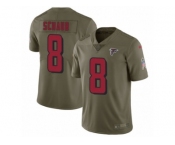 Youth Nike Atlanta Falcons #8 Matt Schaub Limited Olive 2017 Salute to Service NFL Jersey