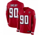 Youth Nike Atlanta Falcons #90 Derrick Shelby Limited Red Therma Long Sleeve NFL Jersey Youth Nike Atlanta Falcons #90 Derrick Shelby Limited Red Therma Long Sleeve NFL Jersey