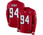 Youth Nike Atlanta Falcons #94 Deadrin Senat Limited Red Therma Long Sleeve NFL Jersey