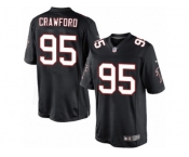 Youth Nike Atlanta Falcons #95 Jack Crawford Limited Black Alternate NFL Jersey