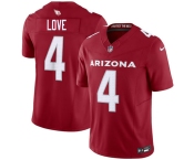 Men's Arizona Cardinals #4 Jeremiyah Love Red 2026 Draft F.U.S.E. Vapor Untouchable Limited Football Stitched Jersey Men's Arizona Cardinals #4 Jeremiyah Love Red 2026 Draft F.U.S.E. Vapor Untouchable Limited Football Stitched Jersey