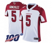 Men's Arizona Cardinals #5 Zane Gonzalez White Vapor Untouchable Limited Player 100th Season Football Jersey