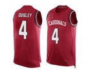 Men's Nike Arizona Cardinals #4 Ryan Quigley Limited Red Player Name & Number Tank Top NFL Jersey