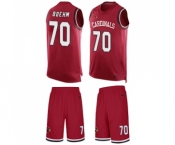 Men's Nike Arizona Cardinals #70 Evan Boehm Limited Red Tank Top Suit NFL Jersey