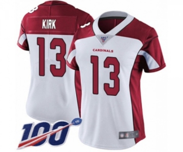 Women's Arizona Cardinals #13 Christian Kirk White Vapor Untouchable Limited Player 100th Season Football Jersey