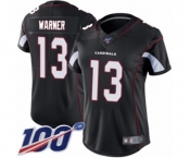 Women's Arizona Cardinals #13 Kurt Warner Black Alternate Vapor Untouchable Limited Player 100th Season Football Jersey