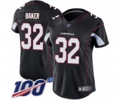 Women's Arizona Cardinals #32 Budda Baker Black Alternate Vapor Untouchable Limited Player 100th Season Football Jersey