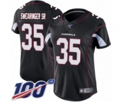 Women's Arizona Cardinals #35 D.J. Swearinger SR Black Alternate Vapor Untouchable Limited Player 100th Season Football Jersey