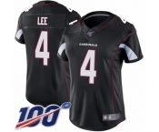 Women's Arizona Cardinals #4 Andy Lee Black Alternate Vapor Untouchable Limited Player 100th Season Football Jersey