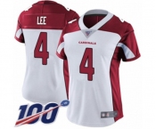 Women's Arizona Cardinals #4 Andy Lee White Vapor Untouchable Limited Player 100th Season Football Jersey