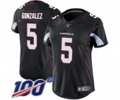 Women's Arizona Cardinals #5 Zane Gonzalez Black Alternate Vapor Untouchable Limited Player 100th Season Football Jersey