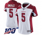 Women's Arizona Cardinals #5 Zane Gonzalez White Vapor Untouchable Limited Player 100th Season Football Jersey