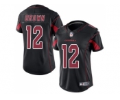 Women's Nike Arizona Cardinals #12 John Brown Black Stitched NFL Limited Rush Jersey