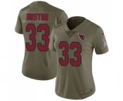 Women's Nike Arizona Cardinals #33 Tre Boston Limited Olive 2017 Salute to Service NFL Jersey
