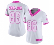 Women's Nike Arizona Cardinals #86 Ricky Seals-Jones Limited White-Pink Rush Fashion NFL Jersey