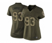 nike women nfl jerseys arizona cardinals #93 campbell army green[nike Limited Salute To Service]