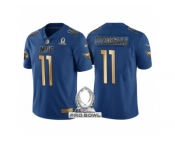 Youth Arizona Cardinals #11 Larry Fitzgerald NFC 2017 Pro Bowl Blue Gold Limited Jersey