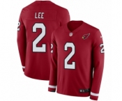 Youth Nike Arizona Cardinals #2 Andy Lee Limited Red Therma Long Sleeve NFL Jersey