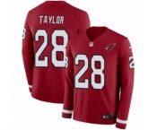 Youth Nike Arizona Cardinals #28 Jamar Taylor Limited Red Therma Long Sleeve NFL Jersey