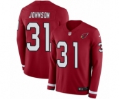 Youth Nike Arizona Cardinals #31 David Johnson Limited Red Therma Long Sleeve NFL Jersey