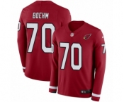 Youth Nike Arizona Cardinals #70 Evan Boehm Limited Red Therma Long Sleeve NFL Jersey