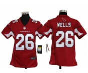 nike youth nfl jerseys arizona cardinals #26 wells red[nike]