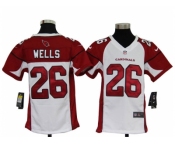 nike youth nfl jerseys arizona cardinals #26 wells white[nike]