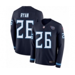 Men's Nike Tennessee Titans #26 Logan Ryan Limited Navy Blue Therma Long Sleeve NFL Jersey