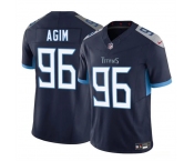 Men's Tennessee Titans #96 McTelvin Agim Navy 2025 F.U.S.E. Vapor Limited Football Stitched Jersey