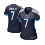 Women's Nike Tennessee Titans #7 Blaine Gabbert Game Navy Blue Team Color NFL Jersey