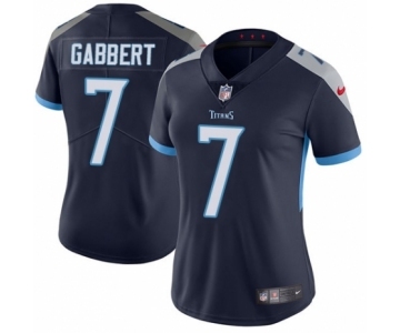 Women's Nike Tennessee Titans #7 Blaine Gabbert Navy Blue Team Color Vapor Untouchable Limited Player NFL Jersey