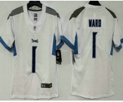 Women's Tennessee Titans #1 Cameron Ward Limited White Vapor Jersey