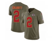 Men Nike Kansas City Chiefs #2 Dustin Colquitt Limited Olive 2017 Salute to Service NFL Jersey