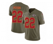 Men Nike Kansas City Chiefs #22 Marcus Peters Limited Olive 2017 Salute to Service NFL Jersey