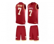 Men Nike Kansas City Chiefs #7 Harrison Butker Limited Red Tank Top Suit NFL Jersey