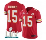 Men's Kansas City Chiefs #15 Patrick Mahomes Red Team Color Vapor Untouchable Limited Player Super Bowl LIV Bound Football Jersey