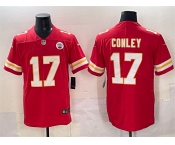 Men’s Kansas City Chiefs #17 Chris Conley Red Vapor Untouchable Limited Football Stitched Jersey
