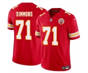 Men’s Kansas City Chiefs #71 Josh Simmons Red 2025 Draft F.U.S.E. Vapor Untouchable Limited Football Stitched Jersey
