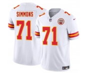 Men’s Kansas City Chiefs #71 Josh Simmons White 2025 Draft F.U.S.E. Vapor Untouchable Limited Football Stitched Jersey