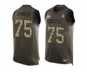 Men's Nike Kansas City Chiefs #75 Parker Ehinger Limited Green Salute to Service Tank Top NFL Jersey