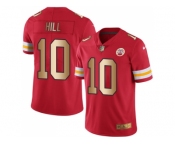 Nike Kansas City Chiefs #10 Tyreek Hill Red Men's Stitched NFL Limited Gold Rush Jersey