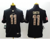 nike nfl jerseys kansas city chiefs #11 smith black[salute to service limited]