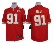 nike nfl jerseys kansas city chiefs #91 hali red[nike limited]