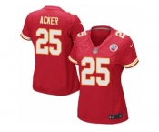 Wome Nike Kansas City Chiefs #25 Kenneth Acker Game Red Team Color NFL Jersey