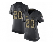 Women's Nike Kansas City Chiefs #20 Steven Nelson Limited Black 2016 Salute to Service NFL Jersey