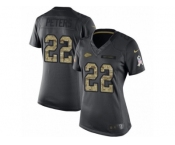Women's Nike Kansas City Chiefs #22 Marcus Peters Limited Black 2016 Salute to Service NFL Jersey