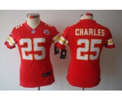 nike women nfl jerseys kansas city chiefs #25 charles red[nike limited]