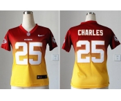 nike women nfl jerseys kansas city chiefs #25 jamaal charles red-yellow[nike drift fashion][second version]