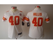 nike women nfl jerseys kansas city chiefs #40 hillis white[nike limited]